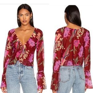 NEW Free People Of Paradise Flirty Mesh Top